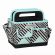 <strong>Collapsible Desktop Craft Organiser</strong> <span>Teal Geometric Stripe for Sewing, Scrapbooking, Paper Craft and Art</span> <em>Everything Mary EVM12830-2</em>