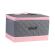 <strong>Sewing Box with Compartments</strong> <span>Quilted Grey & Pink, Collapsible Storage and Organiser Basket for Sewing Supplies, Accessories, Thread, Needles and Scissors</span> <em>Everything Mary EVM13203-1</em>