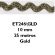 <strong>Ric Rac Metallic 10mm</strong> <em>Essential Trimmings ET246----</em>