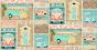 <strong>Cotton Craft Fabric 110cm wide x 1m Beach Travel Collection-Patchwork</strong> <em>Sewing Online 17338-MLT</em>