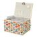 <strong>Large Sewing Box</strong> <span>Owl Print Fabric | 32 x 25 x 20cm | Storage and Organiser Basket with Compartments for Sewing Supplies, Accessories, Thread, Needles and Scissors</span> <em>Sewing Online FL-011</em>
