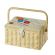 <strong>Medium Sewing Basket</strong> <span>Cream with Embroidered Buttons Lid | 26 x 19 x 15cm | Storage and Organiser Box with Compartments for Sewing Supplies, Accessories, Thread, Needles and Scissors</span> <em>Sewing Online FM-001</em>