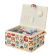 <strong>Medium Sewing Box</strong> <span>Owl Print Fabric | 26 x 19 x 15cm | Storage and Organiser Basket with Compartments for Sewing Supplies, Accessories, Thread, Needles and Scissors</span> <em>Sewing Online FM-011</em>