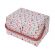 <strong>Medium Sewing Box</strong> <span>Pink and Blue Floral Fabric | 26 x 18 x 15cm | Storage and Organiser Basket with Compartments for Sewing Supplies, Accessories, Thread, Needles and Scissors</span> <em>Sewing Online GA1121M</em>