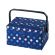 <strong>Medium Sewing Box</strong> <span>Navy Spot Fabric | 26 x 18 x 15cm | Storage and Organiser Basket with Compartments for Sewing Supplies, Accessories, Thread, Needles and Scissors</span> <em>Sewing Online GA1123M</em>