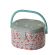 <strong>Medium Oval Sewing Box</strong> <span>Sewing O'Clock Floral Fabric | 24 x 20 x 15cm | Storage and Organiser Basket with Compartments for Sewing Supplies, Accessories, Thread, Needles and Scissors</span> <em>Sewing Online GA1124M</em>