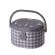 <strong>Medium Oval Sewing Box</strong> <span>Sewing O'Clock Check Fabric | 24 x 20 x 15cm | Storage and Organiser Basket with Compartments for Sewing Supplies, Accessories, Thread, Needles and Scissors</span> <em>Sewing Online GA1125M</em>