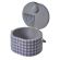<strong>Medium Oval Sewing Box</strong> <span>Sewing O'Clock Check Fabric | 24 x 20 x 15cm | Storage and Organiser Basket with Compartments for Sewing Supplies, Accessories, Thread, Needles and Scissors</span> <em>Sewing Online GA1125M</em>