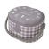 <strong>Medium Oval Sewing Box</strong> <span>Sewing O'Clock Check Fabric | 24 x 20 x 15cm | Storage and Organiser Basket with Compartments for Sewing Supplies, Accessories, Thread, Needles and Scissors</span> <em>Sewing Online GA1125M</em>