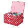 <strong>Large Sewing Box</strong> <span>Red Spot Fabric | 31 x 23 x 20cm | Storage and Organiser Basket with Compartments for Sewing Supplies, Accessories, Thread, Needles and Scissors</span> <em>Sewing Online GA1126L</em>