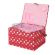 <strong>Large Sewing Box</strong> <span>Red Spot Fabric | 31 x 23 x 20cm | Storage and Organiser Basket with Compartments for Sewing Supplies, Accessories, Thread, Needles and Scissors</span> <em>Sewing Online GA1126L</em>