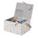 <strong>Medium Sewing Box</strong> <span>Honey Bee Fabric | 26 x 18 x 15cm | Storage and Organiser Basket with Compartments for Sewing Supplies, Accessories, Thread, Needles and Scissors</span> <em>Sewing Online GA1127M</em>