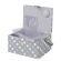 <strong>Medium Sewing Box</strong> <span>Grey Spot Fabric | 26 x 18 x 15cm | Storage and Organiser Basket with Compartments for Sewing Supplies, Accessories, Thread, Needles and Scissors</span> <em>Sewing Online GA1129M</em>