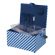 <strong>Medium Sewing Box</strong> <span>Blue Fabric with an Embroidered Button Heart Lid | 26 x 18 x 15cm | Storage and Organiser Basket with Compartments for Sewing Supplies, Accessories, Thread, Needles, Scissors</span> <em>Sewing Online GA1112M</em>
