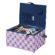 <strong>Medium Sewing Box</strong> <span>Purple Fabric with an Embroidered Button Heart Lid, 26 x 18 x 15cm, Storage and Organiser Basket with Compartments for Sewing Supplies, Accessories, Thread, Needles, Scissors</span> <em>Sewing Online GA1113M</em>