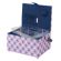 <strong>Medium Sewing Box</strong> <span>Purple Fabric with an Embroidered Button Heart Lid, 26 x 18 x 15cm, Storage and Organiser Basket with Compartments for Sewing Supplies, Accessories, Thread, Needles, Scissors</span> <em>Sewing Online GA1113M</em>