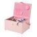 <strong>Medium Sewing Box</strong> <span>Pink Fabric with an Embroidered Floral Lid | 26 x 18 x 15cm | Storage and Organiser Basket with Compartments for Sewing Supplies, Accessories, Thread, Needles and Scissors</span> <em>Sewing Online GA1114M</em>