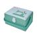 <strong>Medium Sewing Box</strong> <span>Green Fabric with a Sewing Machine Aplique Lid | 26x18x15cm | Storage and Organiser Basket with Compartments for Sewing Supplies, Accessories, Thread, Needles and Scissors</span> <em>Sewing Online GA1119M</em>