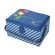 <strong>Medium Sewing Box</strong> <span>Blue Fabric with an Embroidered Sewing Thread Lid | 26x18x15cm | Storage and Organiser Basket with Compartments for Sewing Supplies, Accessories, Thread, Needles, Scissors</span> <em>Sewing Online GA1120M</em>
