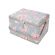 <strong>Large Sewing Box</strong> <span>Grey and Pink Floral Print Fabric | 31 x 23 x 20cm | Storage and Organiser Basket with Compartments for Sewing Supplies, Accessories, Thread, Needles and Scissors</span> <em>Sewing Online MRL-190</em>