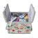 <strong>Extra Large Twin Lid Sewing Box</strong> <span>Grey Sewing Notions Fabric | 25 x 25 x 17cm | Storage and Organiser Basket with Compartments for Sewing Supplies, Accessories, Thread, Needles and Scissors</span> <em>Sewing Online MRLTLE-120</em>