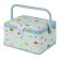 <strong>Medium Sewing Box</strong> <span>Blue Cupcakes Print Fabric | 26 x 18 x 15cm | Storage and Organiser Basket with Compartments for Sewing Supplies, Accessories, Thread, Needles and Scissors</span> <em>Sewing Online MRM-18</em>