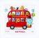 <strong>Counted Cross Stitch Kit Birth Record Funny Bus</strong> <em>Vervaco PN-0147691</em>