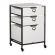 <strong>3 Drawer Mobile Sewing Storage Drawers / Craft Organiser Cart</strong> <span>White Drawers and Charcoal Black Frame and Locking Wheels. Multipurpose: Bathroom, Kitchen, Home Office, or Laundry Room</span> <em>Sewing Online 10223</em>