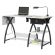 <strong>Large Sewing Table</strong> <span>with Gridded White Top and Black Legs, Sewing Machine Table with Adjustable Platform, Drop Leaf Extension, Storage Shelves and Drawer, For Quilting and Craft</span> <em>Sewing Online 13336</em>