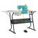 <strong>Small Sewing Table</strong> <span>White Top with Black Legs, Sewing Machine Table with Adjustable Platform, Drop Leaf Extension and Storage Shelf, Multipurpose: Use as Quilting/Craft Table/Gaming/Computer Desk</span> <em>Sewing Online 13367</em>