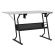 <strong>Small Sewing Table</strong> <span>White Top with Black Legs, Sewing Machine Table with Adjustable Platform, Drop Leaf Extension and Storage Shelf, Multipurpose: Use as Quilting/Craft Table/Gaming/Computer Desk</span> <em>Sewing Online 13367</em>