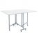 <strong>Quilting/Fabric Cutting Table</strong> <span>White Top with Silver Legs and Wheels, Folding Craft Table with Two Drop Leaves, Mobile, Compact and Easy to Store, Extra Workspace for Sewing, Craft/Hobby Projects</span> <em>Sewing Online 13371</em>