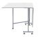 <strong>Quilting/Fabric Cutting Table</strong> <span>White Top with Silver Legs and Wheels, Folding Craft Table with Two Drop Leaves, Mobile, Compact and Easy to Store, Extra Workspace for Sewing, Craft/Hobby Projects</span> <em>Sewing Online 13371</em>