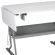 <strong>Large Sewing Table</strong> <span>White Top with Grey Legs, Sewing Machine Table with Adjustable Platform, Drop Leaf Extension, Storage Shelf and Drawers, Multipurpose: Quilting/Craft Table/Gaming/Computer Desk</span> <em>Sewing Online 13376</em>