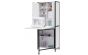 <strong>Craft/Sewing Armoire</strong> <span>White Storage Cabinet with Black Frame & Legs,Table with swing out leg,Multipurpose: Quilting/Craft Table/Computer Desk/Kitchen Table</span> <em>Sewing Online 13387</em>