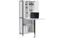 <strong>Craft/Sewing Armoire</strong> <span>White Storage Cabinet with Black Frame & Legs,Table with swing out leg,Multipurpose: Quilting/Craft Table/Computer Desk/Kitchen Table</span> <em>Sewing Online 13387</em>