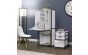 <strong>Craft/Sewing Armoire</strong> <span>White Storage Cabinet with Black Frame & Legs,Table with swing out leg,Multipurpose: Quilting/Craft Table/Computer Desk/Kitchen Table</span> <em>Sewing Online 13387</em>