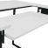 <strong>Small Sewing Table</strong> <span>White Top with Black Legs, Sewing Machine Table with Adjustable Platform and Drop Leaf Extension, Multipurpose: Use as a Quilting/Craft Table or Gaming/Computer Desk, 13405</span> <em>Sewing Online 13405</em>