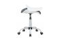 <strong>Hydraulic Sewing Chair with Folding Back</strong> <span>Grey padded fabric seat & contoured White plastic back- Metal base with Lift Mechanism, 5 Star, 360°, Swivel,Casters</span> <em>Sewing Online 18617</em>