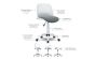 <strong>Hydraulic Sewing Chair with Folding Back</strong> <span>Grey padded fabric seat & contoured White plastic back- Metal base with Lift Mechanism, 5 Star, 360°, Swivel,Casters</span> <em>Sewing Online 18617</em>