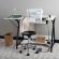 <strong>Small Sewing Table</strong> <span>White Top with Black Legs, Sewing Machine Table with Adjustable Platform, Drop Leaf Extension and Storage Shelf, Multipurpose: Use as a Quilting/Craft Table or Gaming/Computer Desk</span> <em>Sew Ready 13332</em>