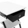 <strong>Large Sewing Table</strong> <span>White Top with Black Legs, Sewing Machine Table with Adjustable Platform, Drop Leaf Extension, Storage Shelves and Drawer, Multipurpose: Quilting/Craft Table/Gaming/Computer Desk</span> <em>Sew Ready 13333</em>