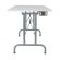 <strong>Folding Sewing Table</strong> <span>White Top with Silver Legs, Sewing Machine Table with Adjustable Platform, Folding Legs for Easy Storage and Transport, Quilting/Craft Table/Gaming/Computer Desk</span> <em>Sewing Online 13373</em>