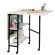 <strong>Quilting/Fabric Cutting Table</strong> <span>White Top with Black Legs and Wheels, Folding Craft Table with 2 Drop Leaves and 2 Storage Shelves, Extra Workspace for Sewing and Hobby Projects</span> <em>Sewing Online WC1012</em>