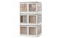 <strong>Plastic Folding Storage Box on Wheels</strong> <span>40L White Stackable Bins with 5 doors for Craft, Sewing, Home and Office Storage</span> <em>Sew Stylish YN8885-White</em>