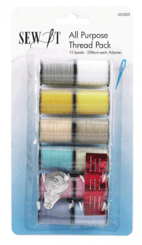 <strong>Sew It All Purpose Fashion Thread Pack 12 Spools</strong> <em>Birch 053303</em>