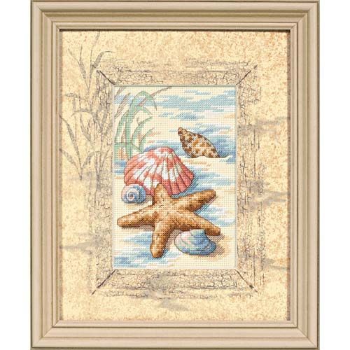 Shells In The Sand Counted Cross Stitch Kit