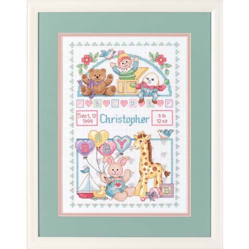Birth Record For Baby Counted Cross Stitch Kit