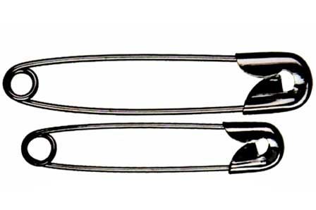<strong>Black Plated Safety Pins | Available in 2 Sizes | 19mm and 22mm</strong> <em>Whitecroft 53---22</em>