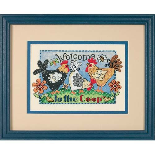 Welcome To The Coop Stamped Cross Stitch Kit